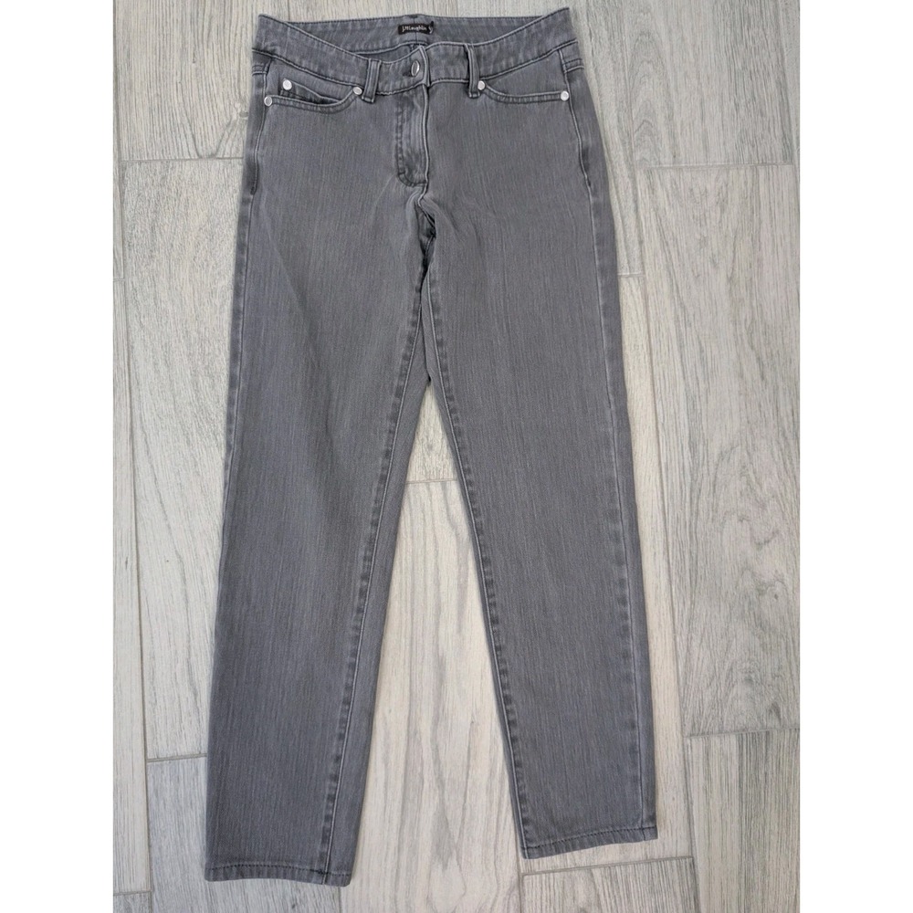J. McLaughlin Jeans Women's Sz 0 Gray Slim Fit Stretchy Denim 26x25.5 Skinny 150